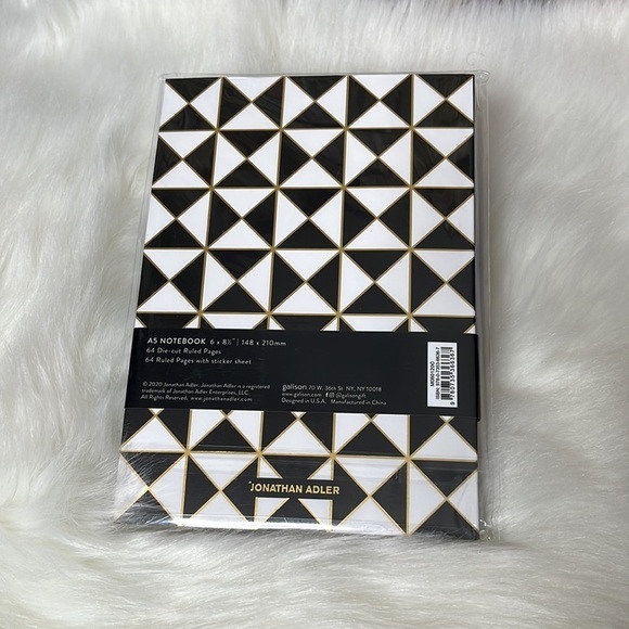 NWT Jonathan Adler A5 Die-cut Faces Notebook, Journal, or Diary with Stickers - Picture 6 of 6